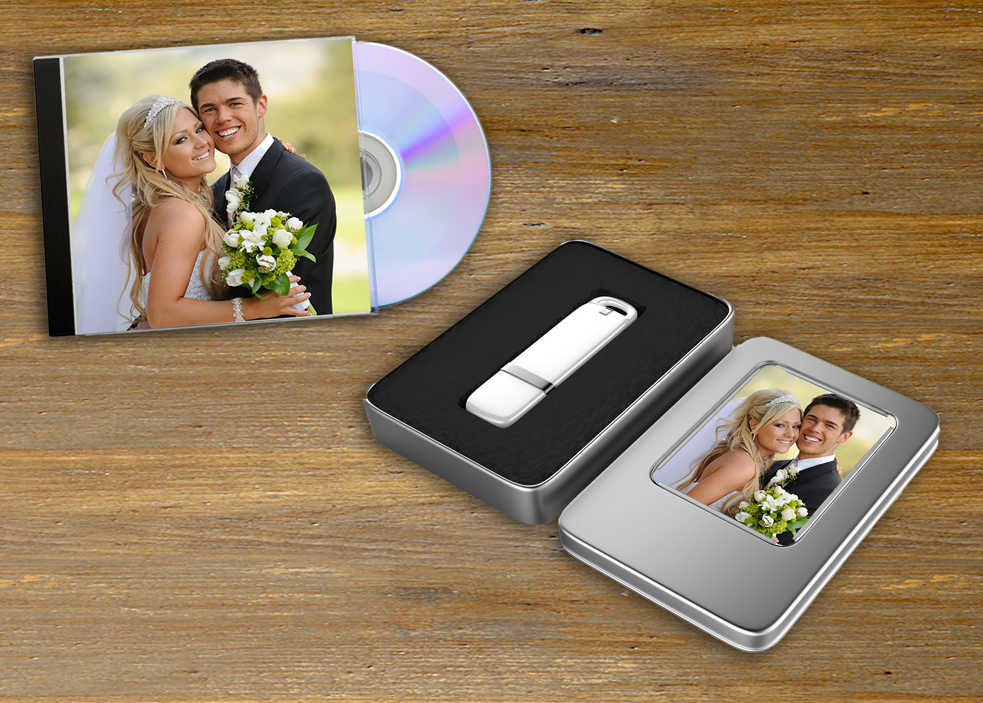 Wedding photos on CD and Flash Drive